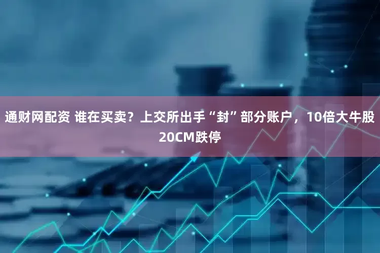 通财网配资 谁在买卖？上交所出手“封”部分账户，10倍大牛股20CM跌停